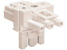 T-Verteiler WAGO 3L Stecker/2×Buchse weiss