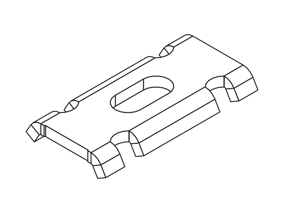 Klemmstück 40×21 mm Lanz ohne Schraube verzinkt