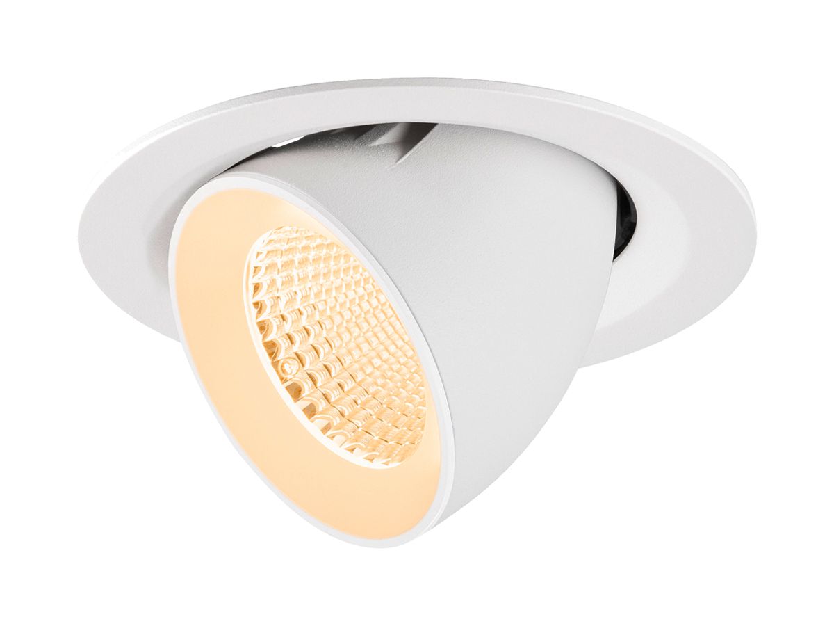 LED-Downlight SLV NUMINOS GIMBLE M 12W 1700lm 2700K MB DALI Ø135×95 weiss