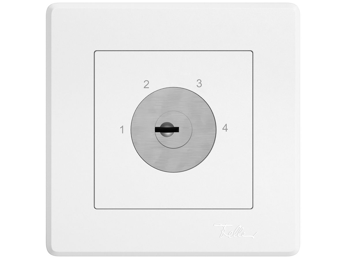 UP-Schlüsselschalter EDIZIO.liv m.KABA 1262KA/631984 g.Kont.2P 1-2-3-4 T=96mm ws