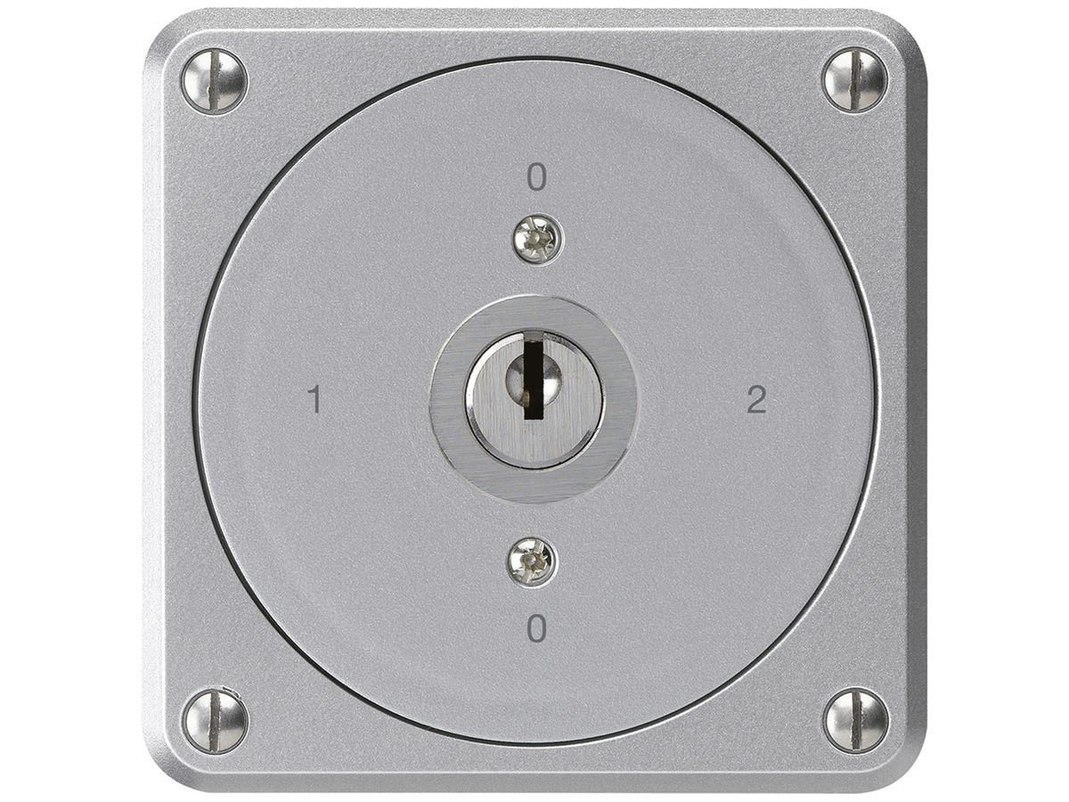 UP-Schlüsselschalter robusto ohne Klappdeckel 2/1P aluminium für Kombination
