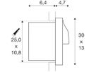 EB-LED-Wandleuchte SLV ADI LED, 15.4W 870lm 3000K IP55 anthrazit