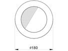 Blende WHD KBS R 180 Kunststoff rund mit Gitter sz für M/R 180