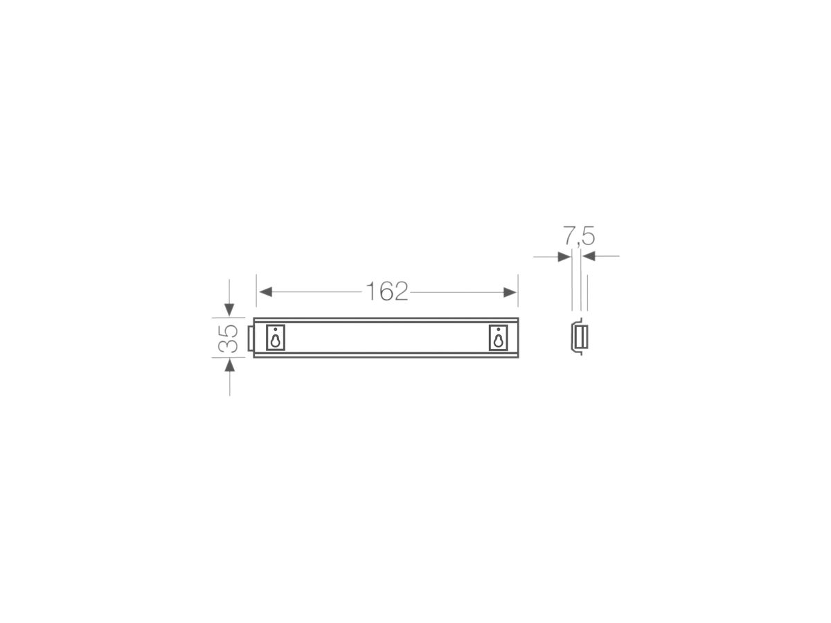 Profilschiene Hensel KGTS 03 Hutprofil 35mm, für KG 9003