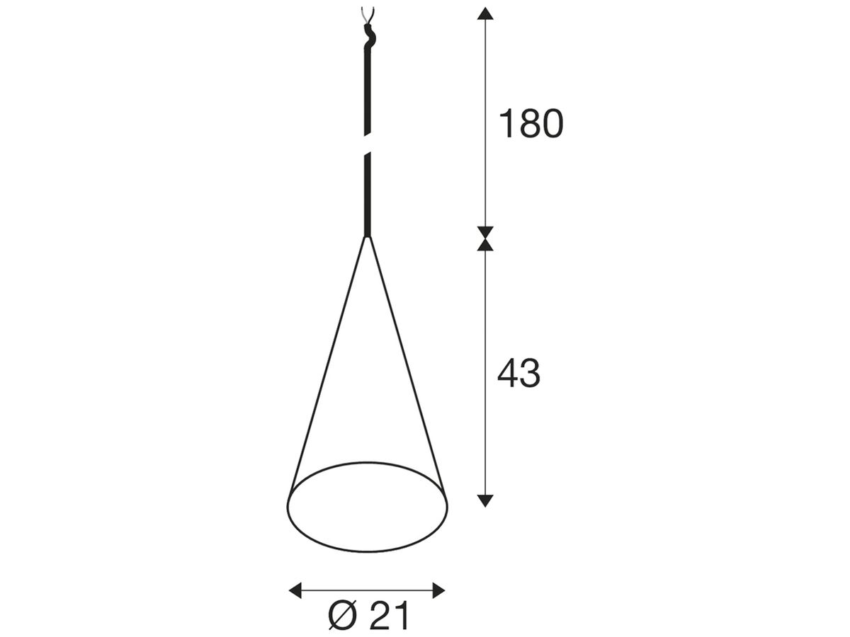 Pendelleuchte SLV MAGICO 20 E27 1×10W DIM Ø210mm schwarz