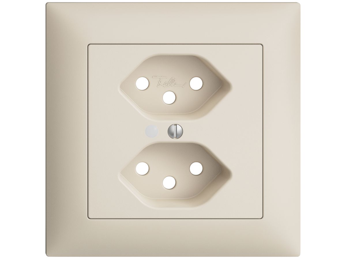 UP-Frontset EDIZIOdue crema 88×88mm 2×T13 mit Linse