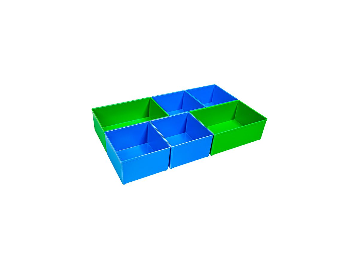 Sortiereinsätze-Set BS Systems ProClick 364×63×208mm Kunststoff blau/grün