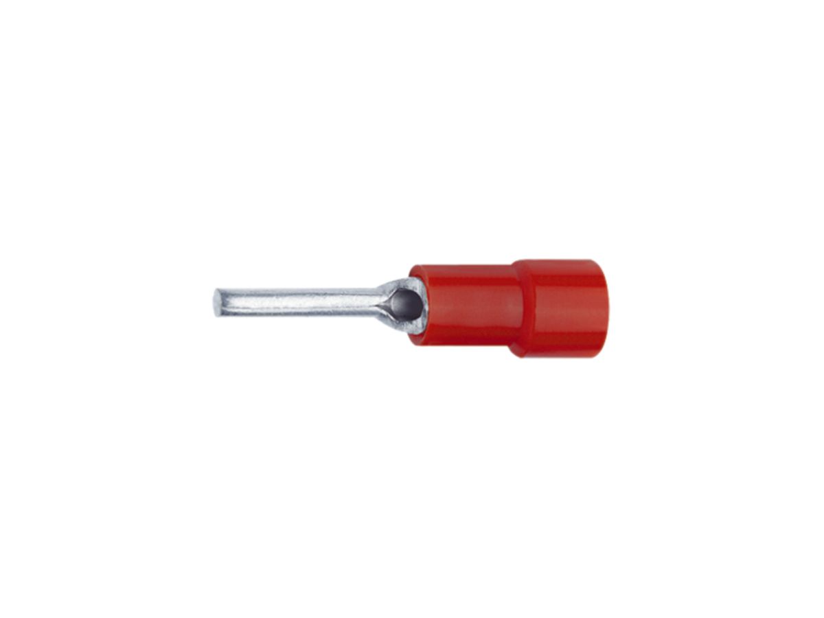 Quetschkabelschuh isoliert Stiftform Ferratec 0.25…1.5mm² rot