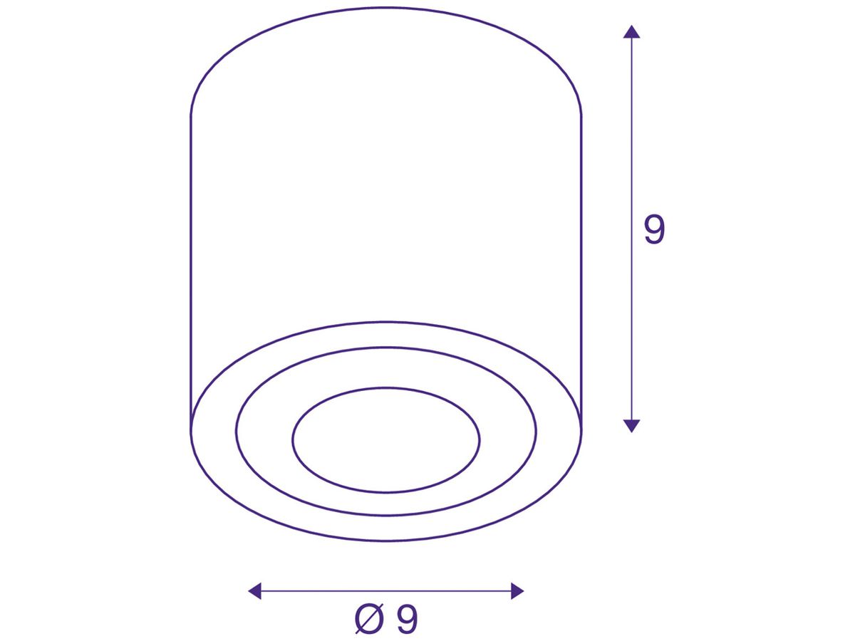 LED-Deckenleuchte SLV OCULUS 11W 780lm 2000…3000K DIM Ø90×90mm weiss