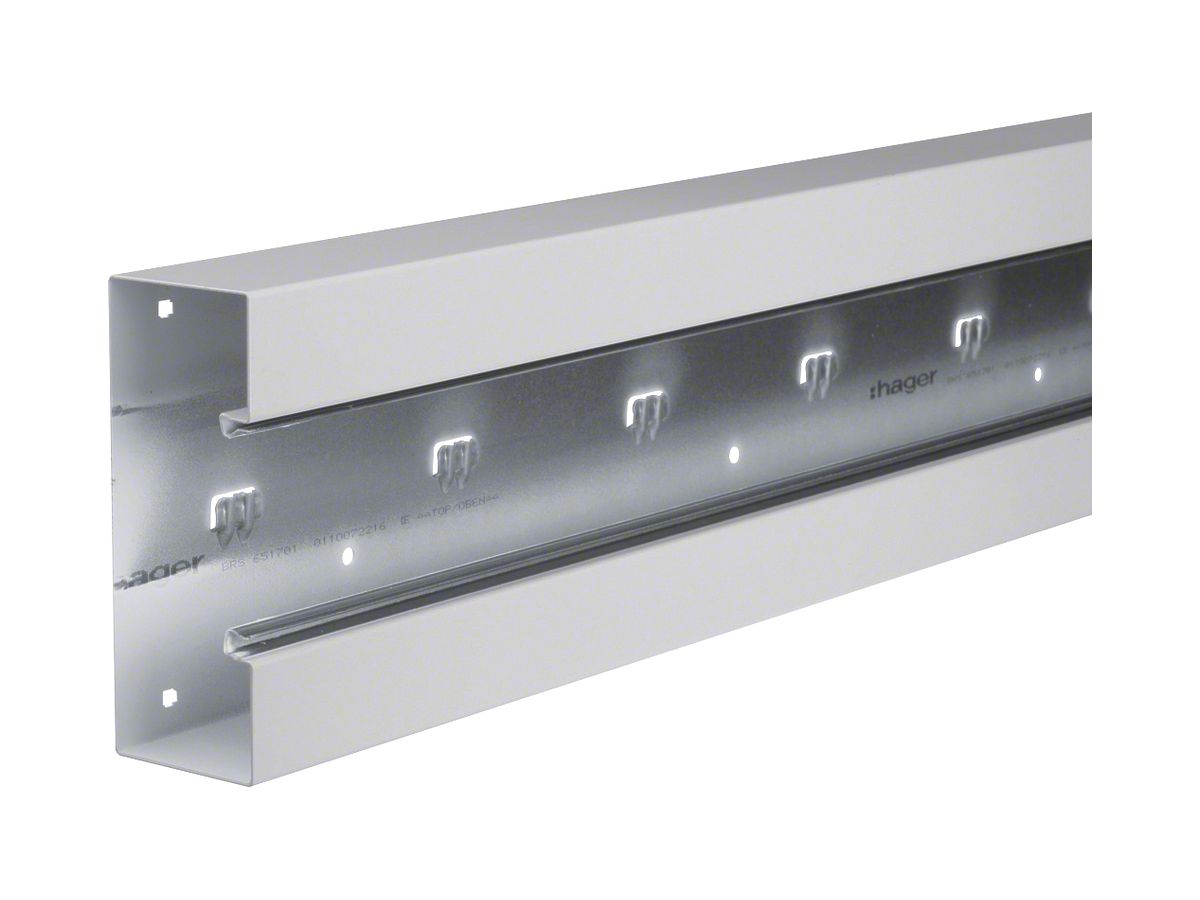 Brüstungskanal tehalit BRS 170×65×2000mm Oberteil 80 Stahl hellgrau