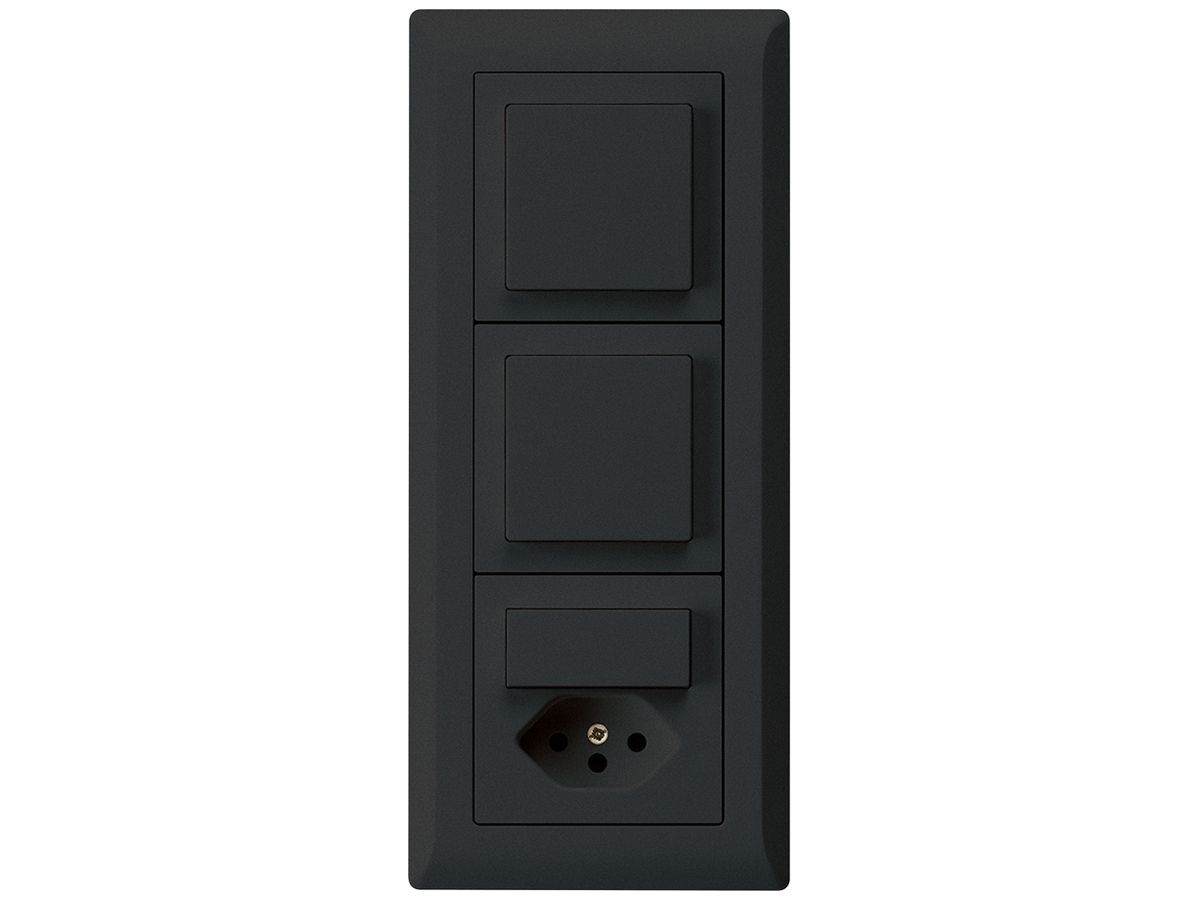 UP-Kombination kallysto.line Gr.I-I-I vertikal 2×Schalter S3+S3/Typ 13 schwarz