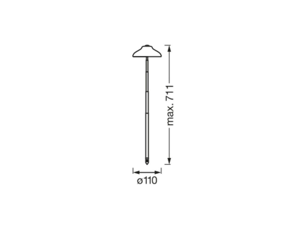 LED-Pflanzenleuchte LDV INDOOR GARDEN UMBRELLA 5W 235lm 3400K weiss