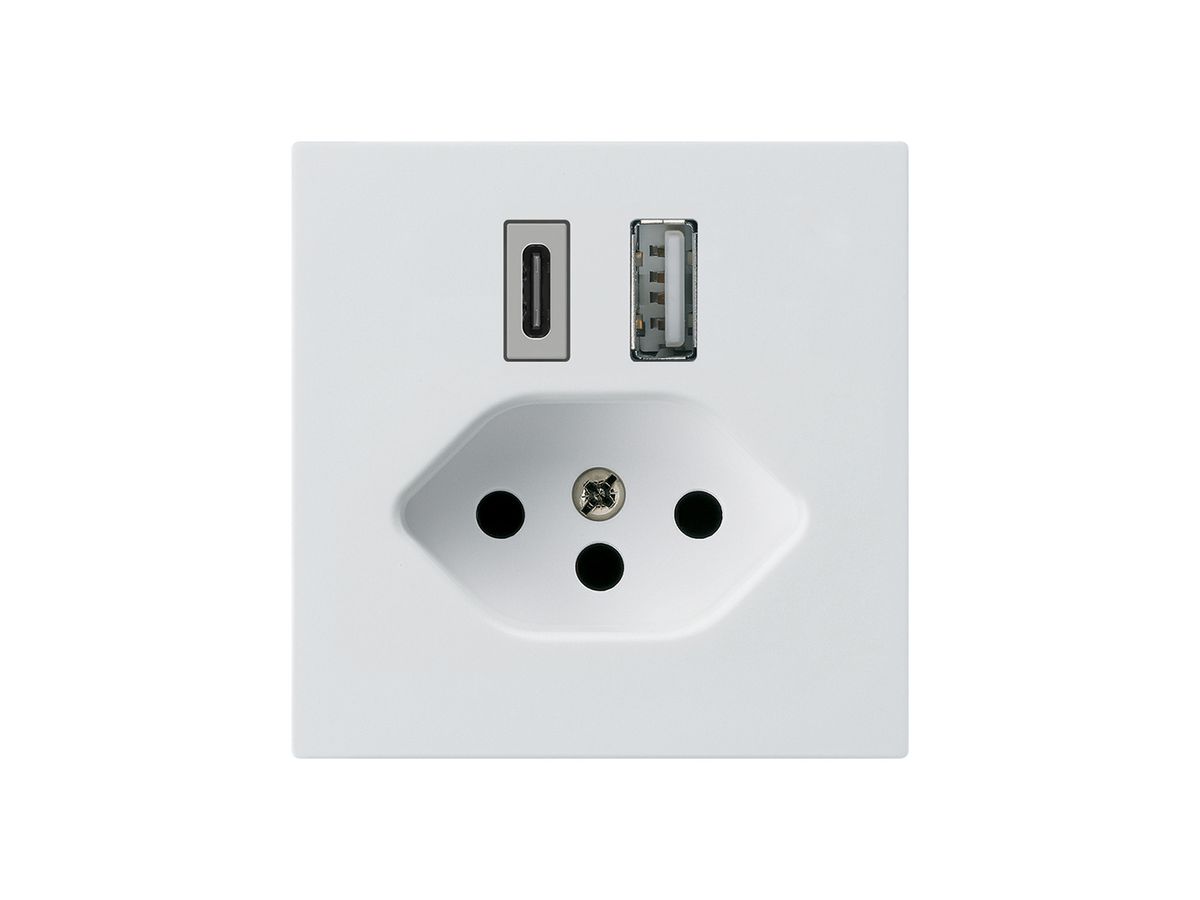 USB-Ladesteckdose kallysto 18W PD 1×Typ A 1×Typ C T13 weiss