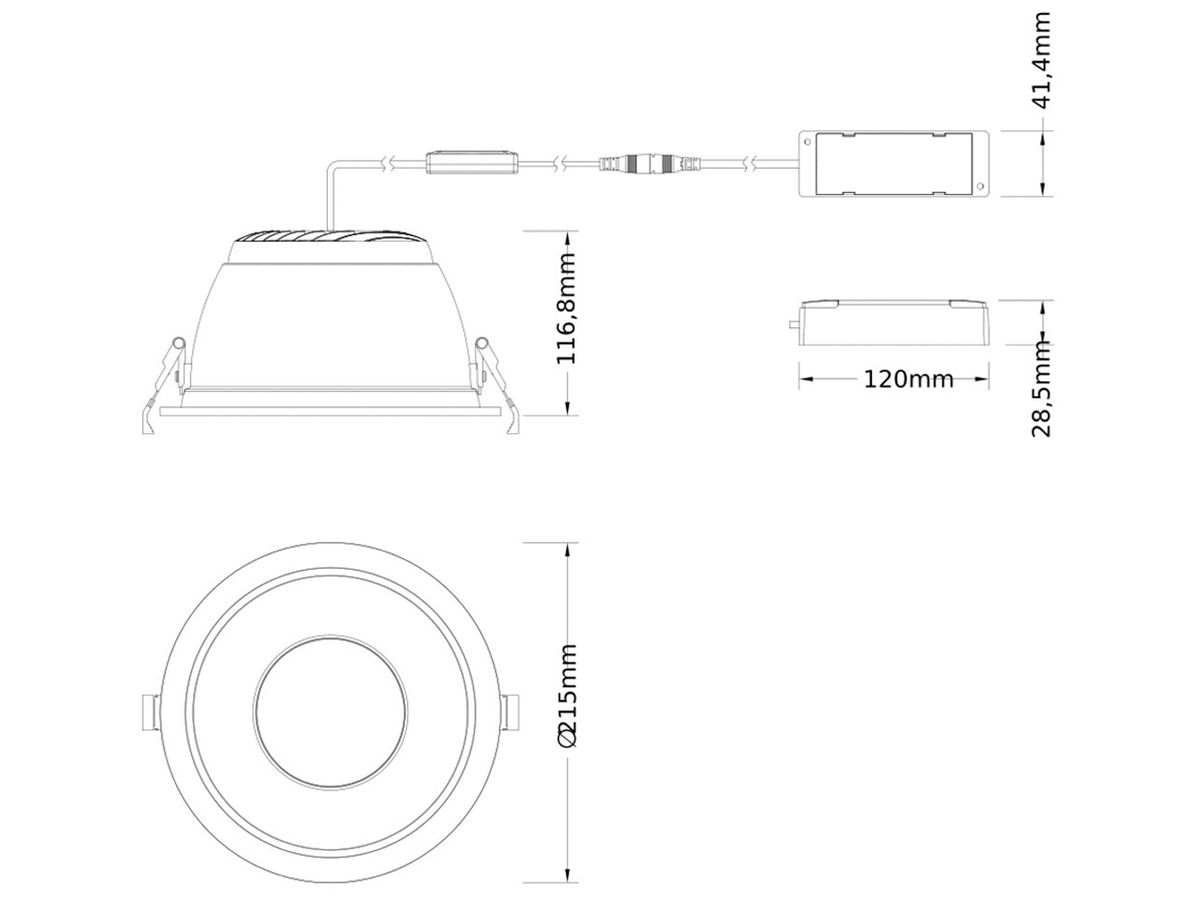 LED-Downlight LEDVANCE COMFORT U19 30W 3600lm 930/940 IP20/44 55° Ø215 weiss