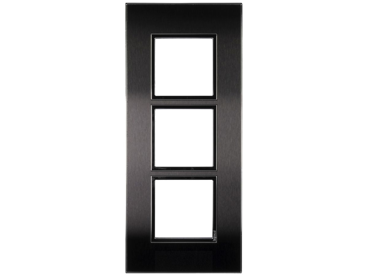 UP-Kopfzeile Legrand Arteor 3×1 vertikal 92×213mm Black brushed