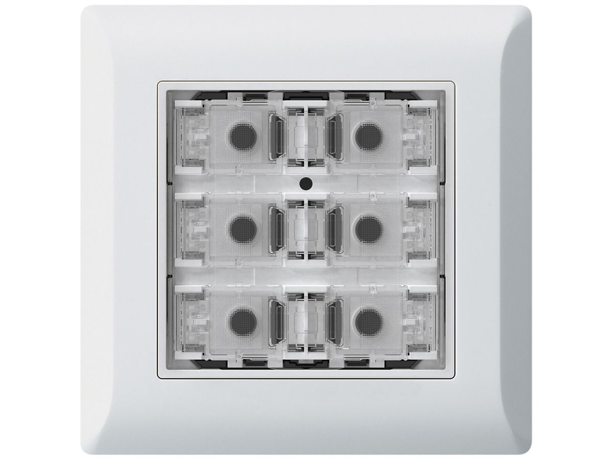 UP-Taster KNX KLI f.6×Tasten 6×Betätigungspunkte LED weiss