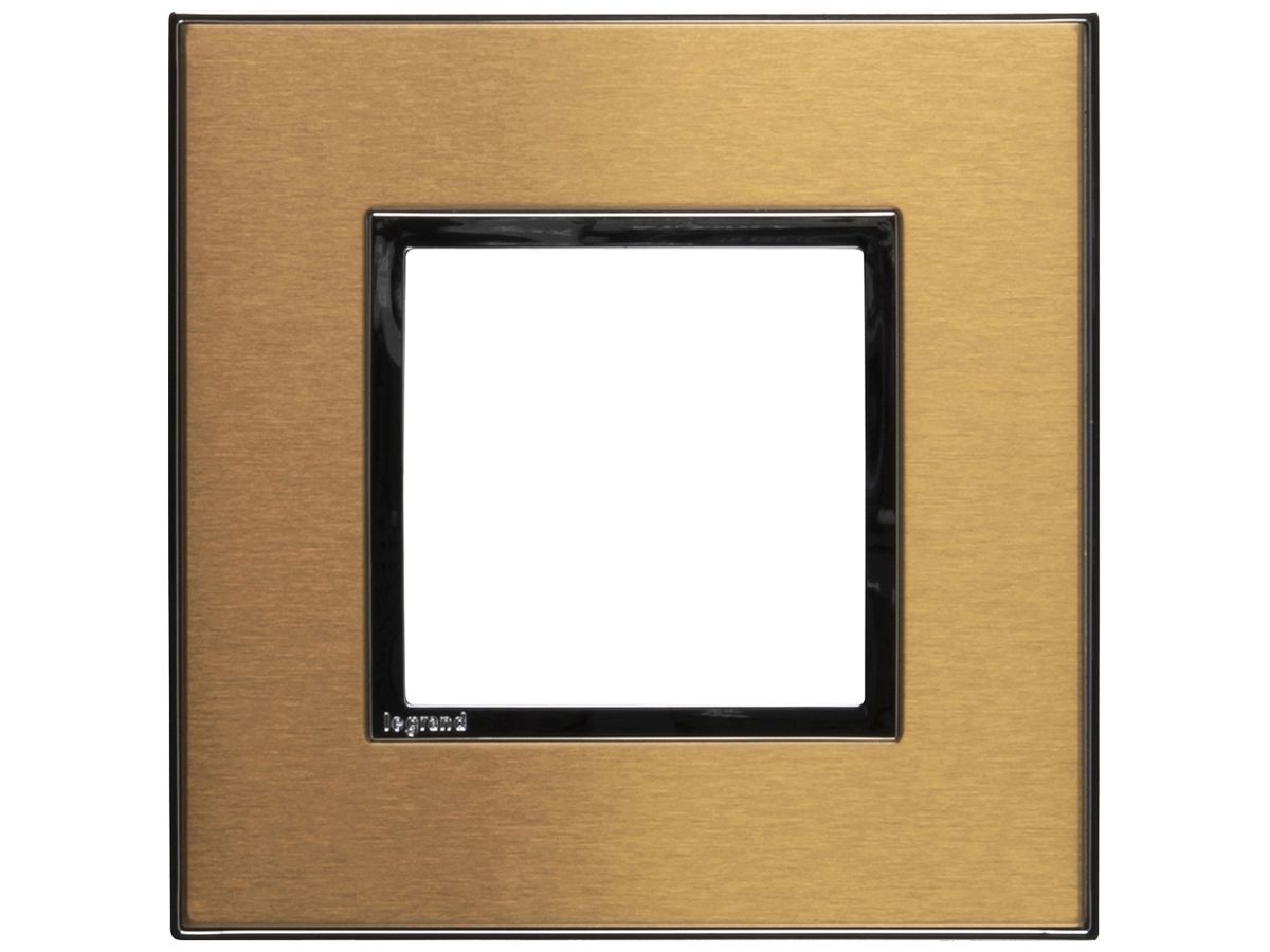 UP-Kopfzeile Legrand Arteor 1×1 horizontal und vertikal 92×92mm Gold Brass