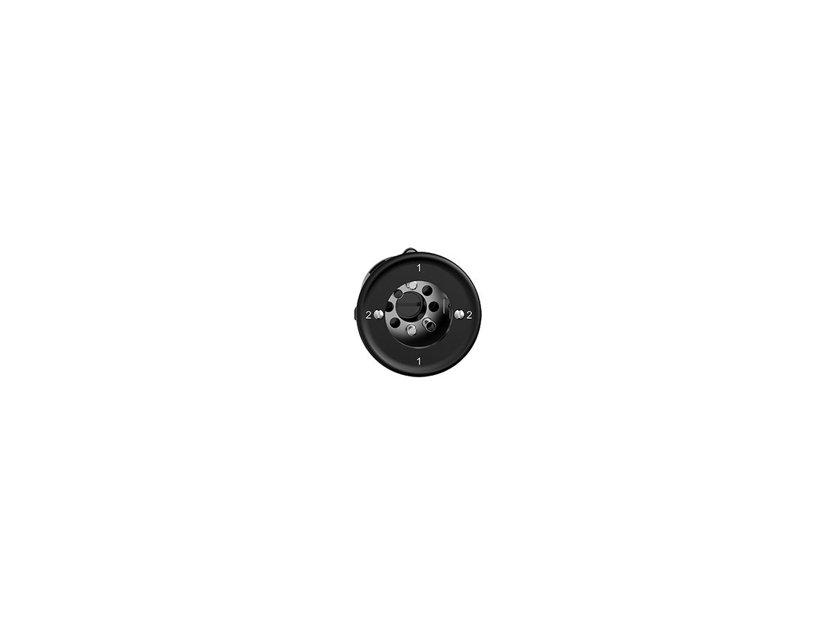 UP-Drehschalter STANDARDdue 3/2L schwarz für Sicherheitsschloss, ohne Zylinder