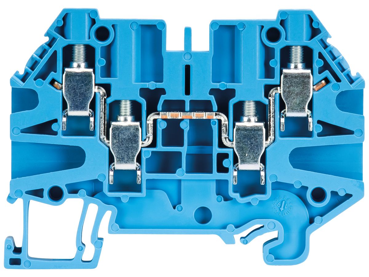 Durchgangs-Reihenklemme Wieland WT 4 D2/2 BL 0.14…6mm² 32A 500V blau