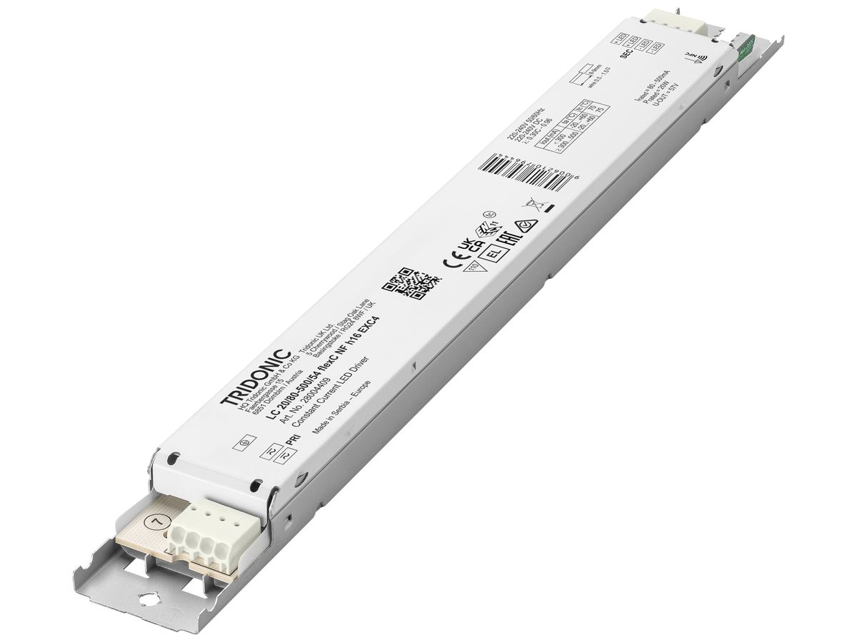 LED-Betriebsgerät Tridonic 4.3…20W 15…54V 80…500mA ON/OFF