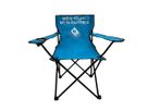 ELGH Campingstuhl blau - mit Armlehene und Trinkflaschenhalter