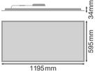 LED-Deckenleuchte LEDVANCE PL COMP U19 53W 5830lm 840 IP40/20 DALI 1200×600mm