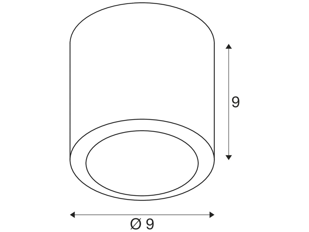 LED-Deckenleuchte SLV OCULUS 11W 780lm 920…930 DIM Ø90×90mm Messing