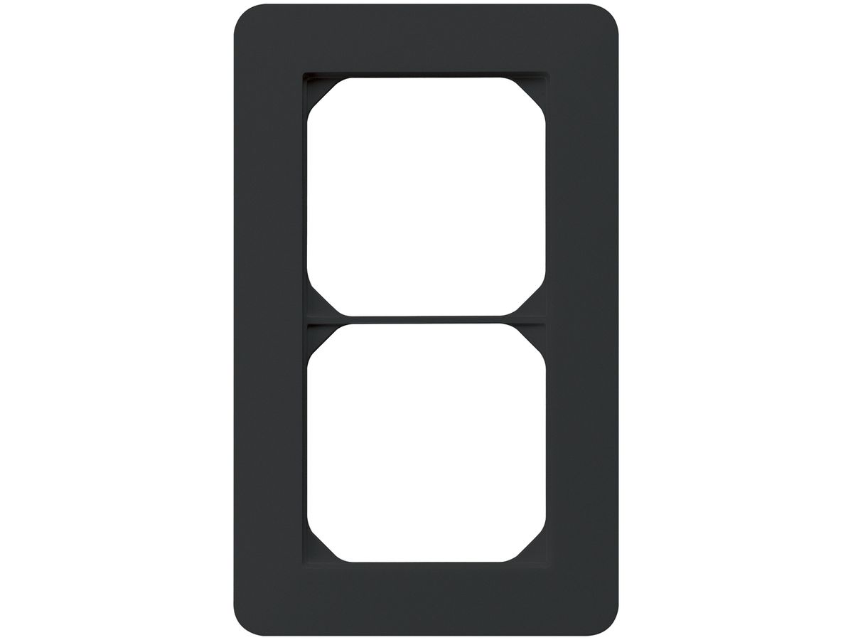 UP-Abdeckrahmen kallysto.trend 2×1 schwarz 94×154mm