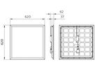 LED-Panelleuchte Philips RC133V OC 34.5W 4300lm 6500K 0.62×0.62m weiss