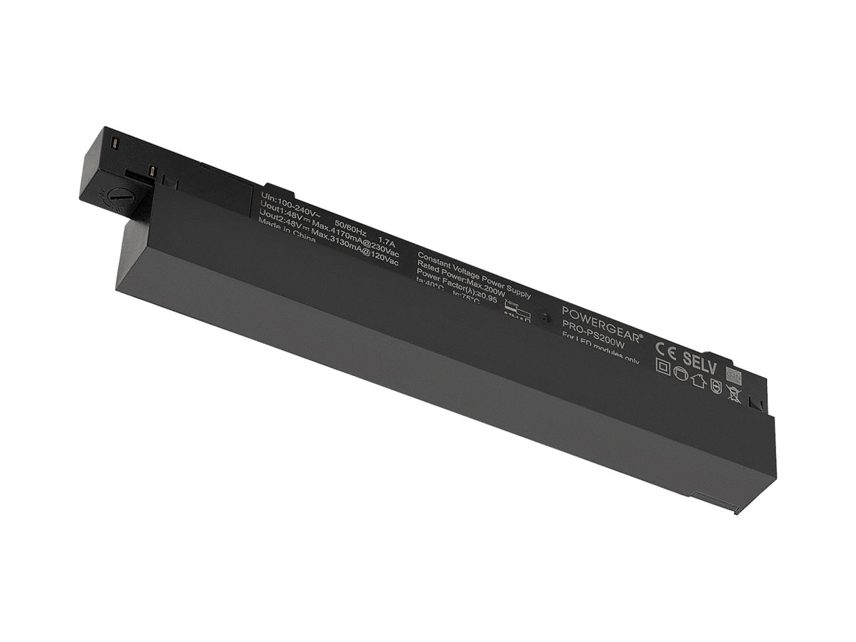 LED-Betriebsgerät SLV Intrack 200W 48V ON/OFF 280×23×44mm schwarz