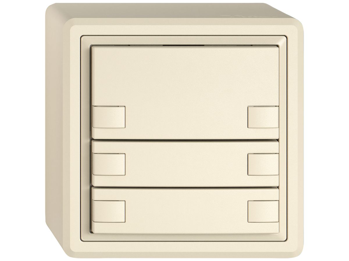 AP-KNX-Taster RGB EDIZIO.liv SNAPFIX® Temperaturfüh.o.LED 6×Taste 1-Tbed.cr