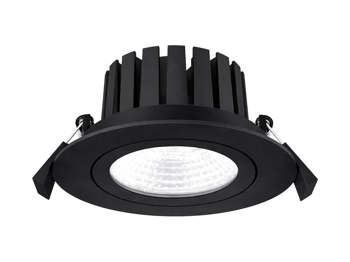 EB-LED-Spot Sir Heian Luna R 10W 860lm 3000K IP65 WB DALI Ø75…80mm schwarz