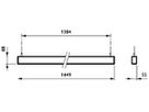 LED-Pendelleuchte Philips TrueLine 67W 7700lm 927…965 DALI dir./indir.1.5m Al