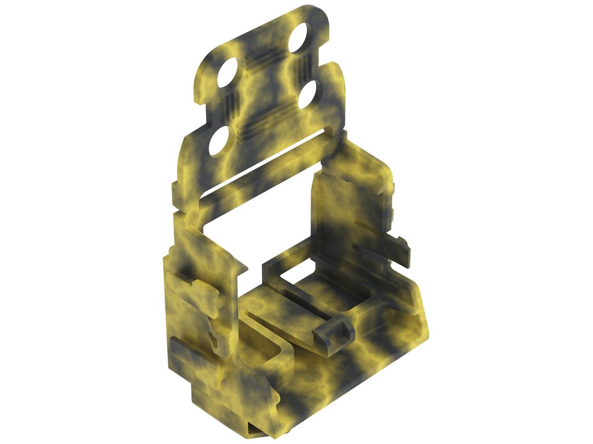 Befestigungsadapter WAGO 221 mit Zugentlastung 10L×4mm² TH15 grau/gelb