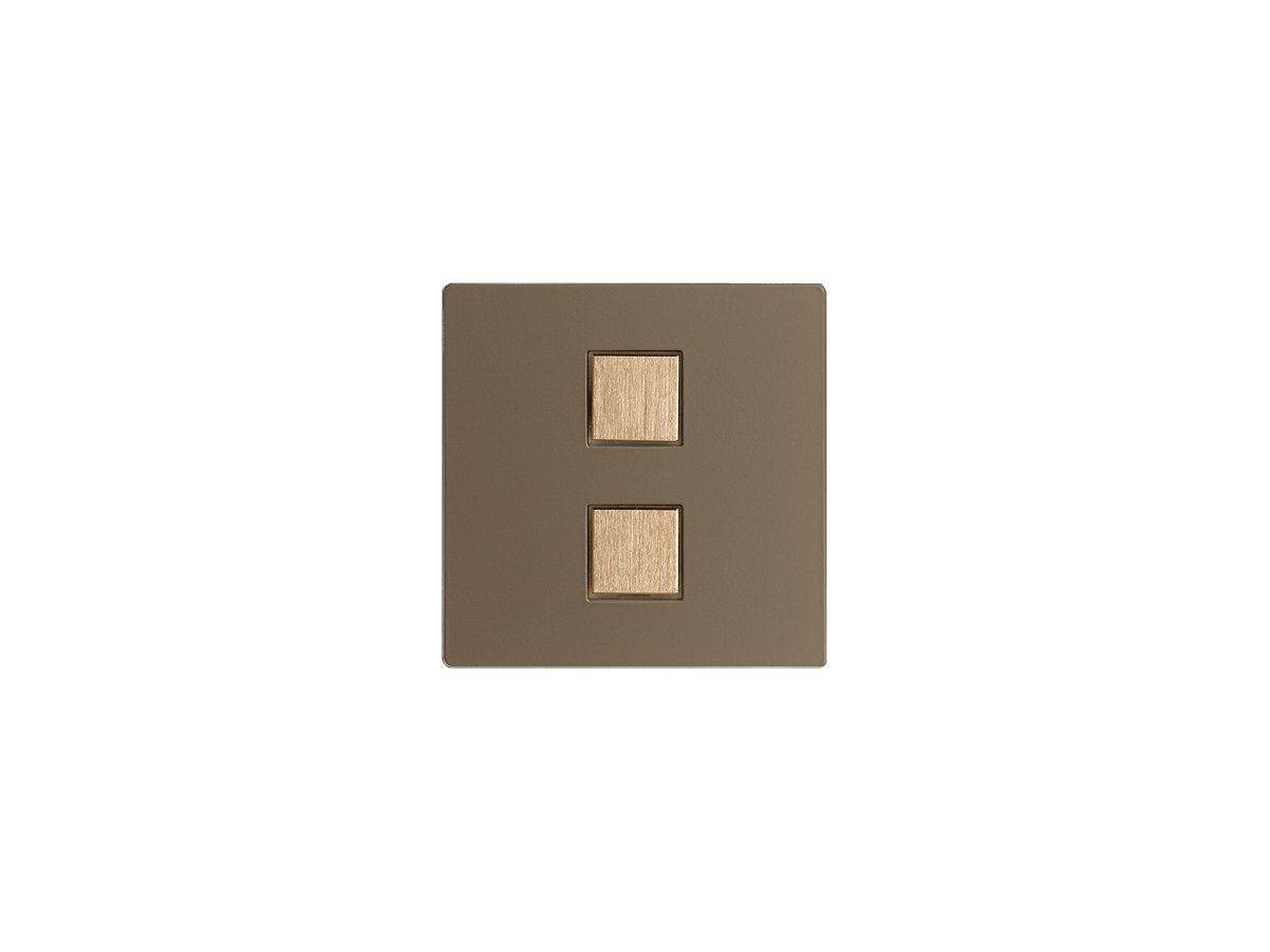 Abdeckset EDIZIOdue elegance für 2×Taster hazel
