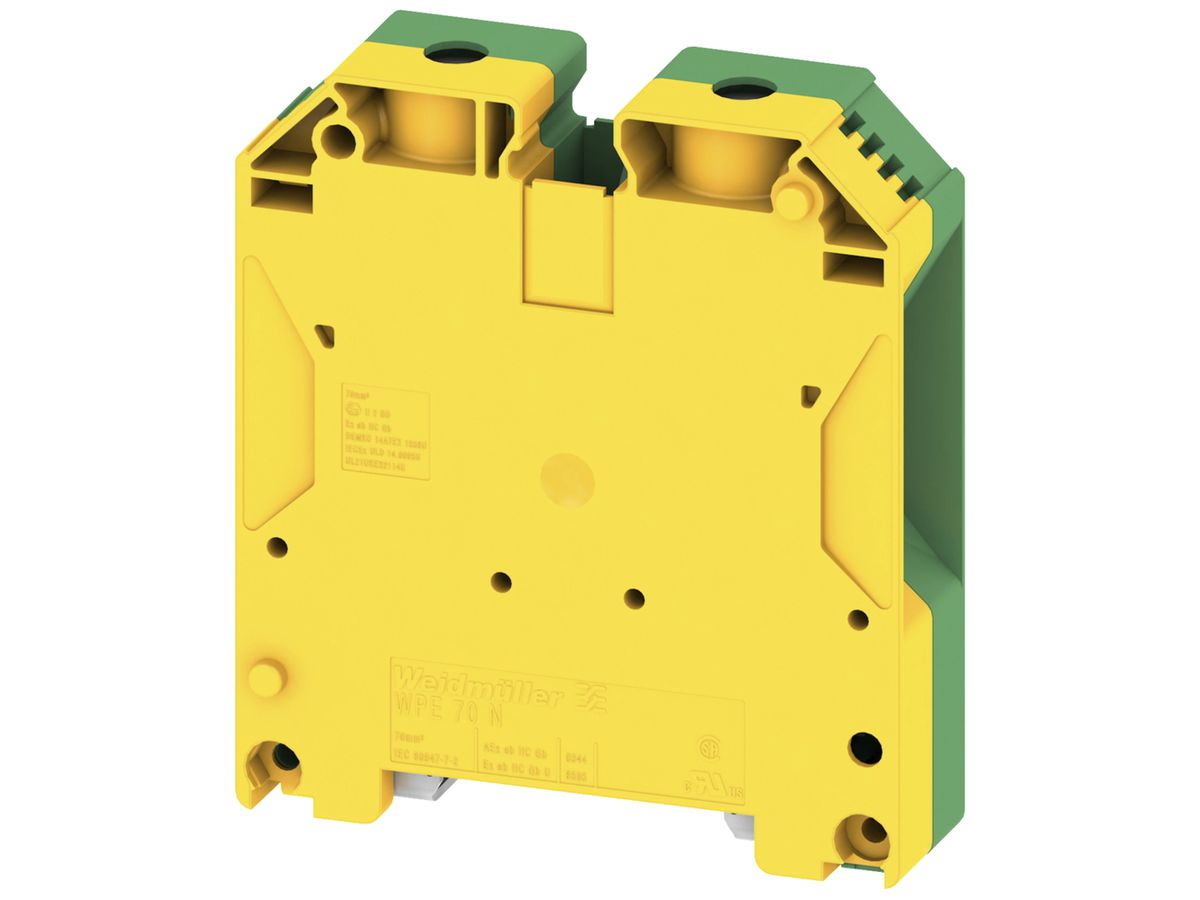 Schutzleiter-Reihenklemme 16mm² TH35/G32 grün/gelb