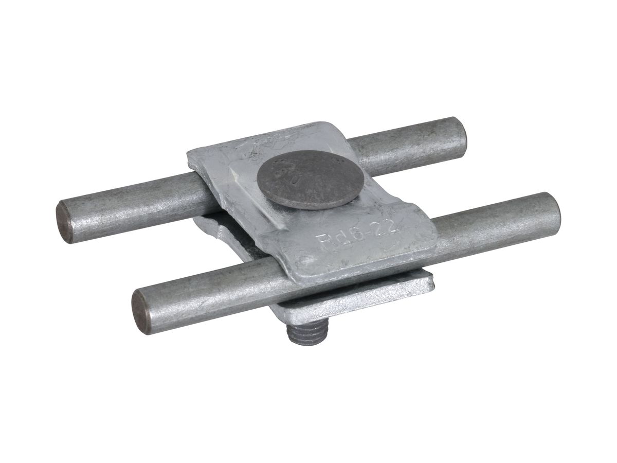 Parallelverbinder Elvatec/DEHN für Rundleiter Ø6…22mm Stahl/tauchfeuerverzinkt