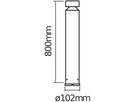 LED-Wegeleuchte LDV ENDURA STYLE CYLINDER 6W 360lm 830 800mm Edelstahl