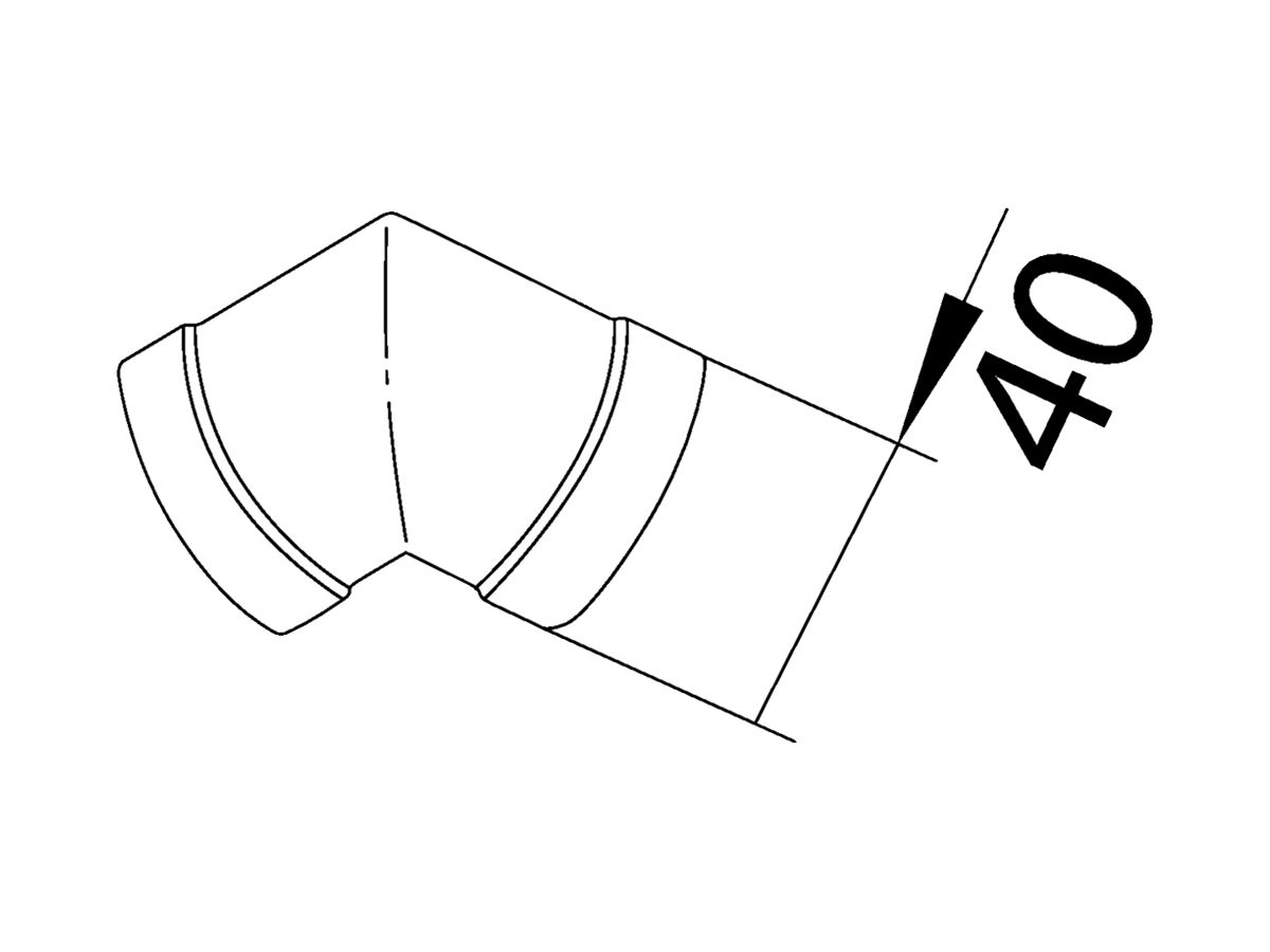 Ausseneck tehalit EK 40040, verkehrsweiss