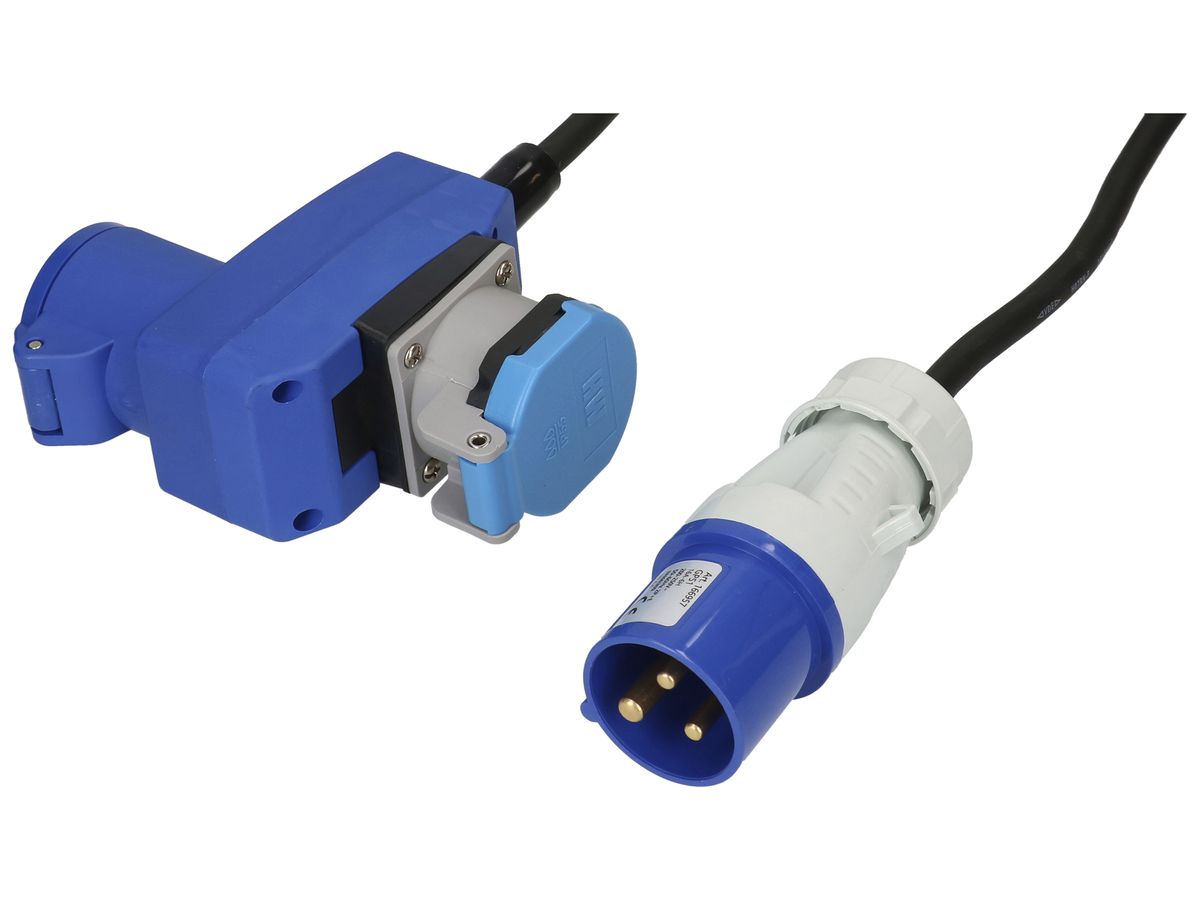 Verlängerungskabel MH EXTEND Gummi 16A 250V CEE-Stecker/Kupplung+T23 15m sz