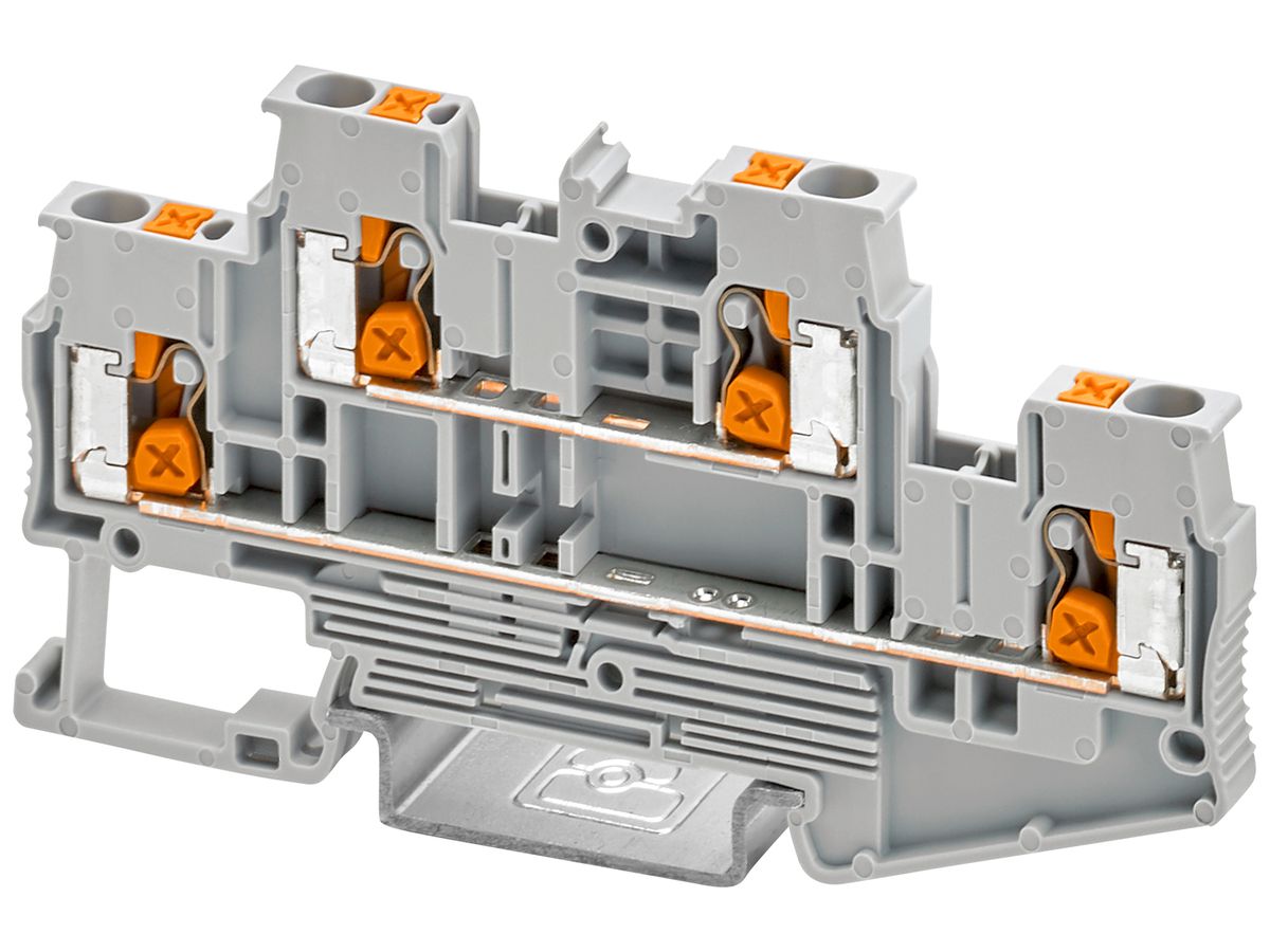 Durchgangs-Reihenklemme PX XTTB 2,5 4mm² 22A 800V 2×2 TH35 gu