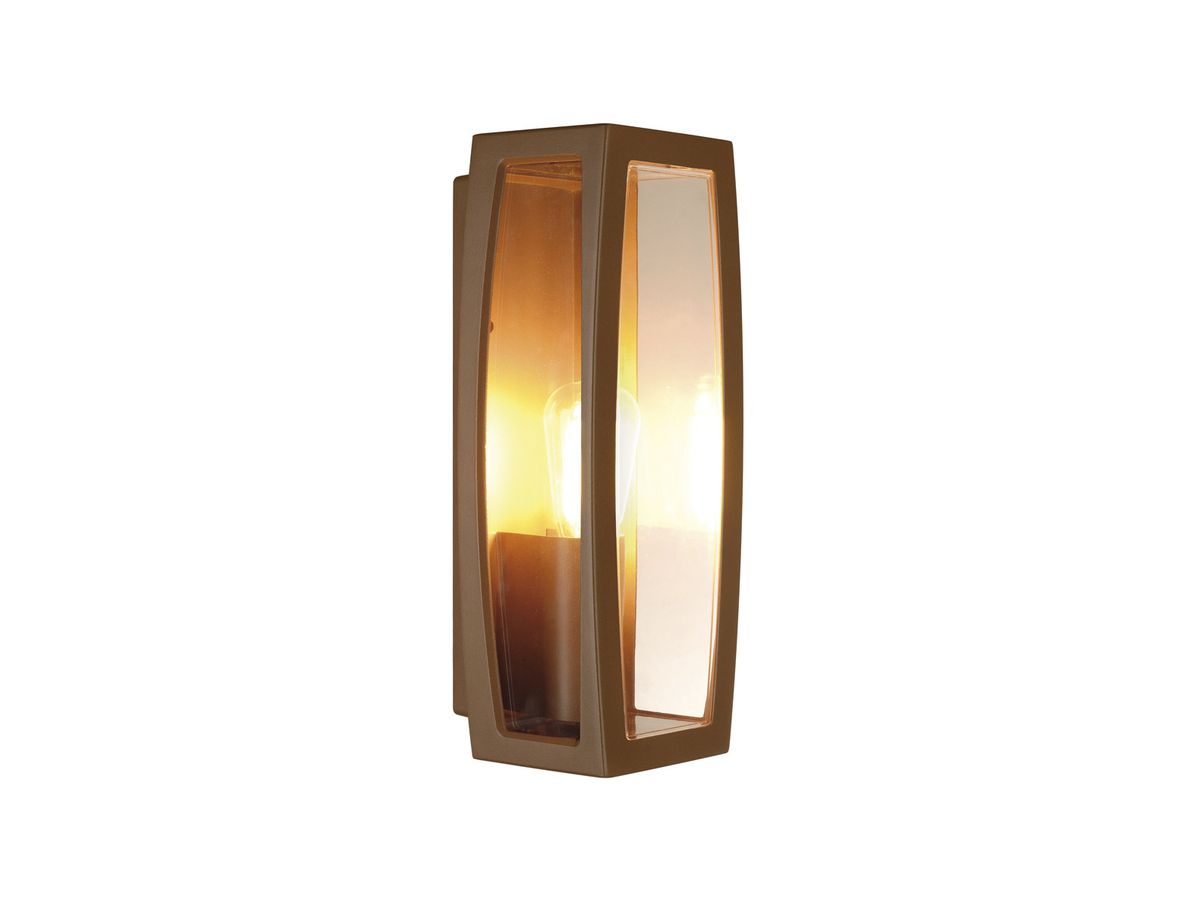 Wandleuchte SLV MERIDIAN BOX, E27 20W IP54 rostfarben