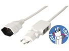 Verlängerungskabel MAX HAURI 3m Stecker Clip-Clap T12 180/130° weiss