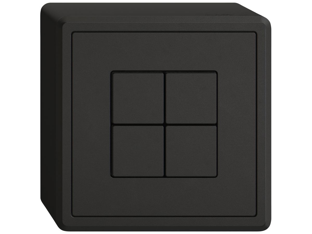 AP-Taster KNX RGB EDIZIO.liv KNX Basic SNAPFIX® 4T 4B LED sz