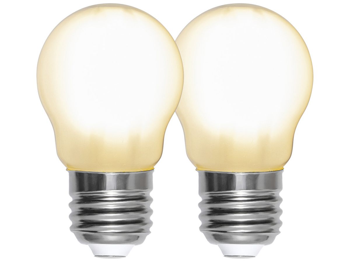 LED-Lampe E27 4.5W 470lm 2700K opal Ø45×78mm Duo Pack