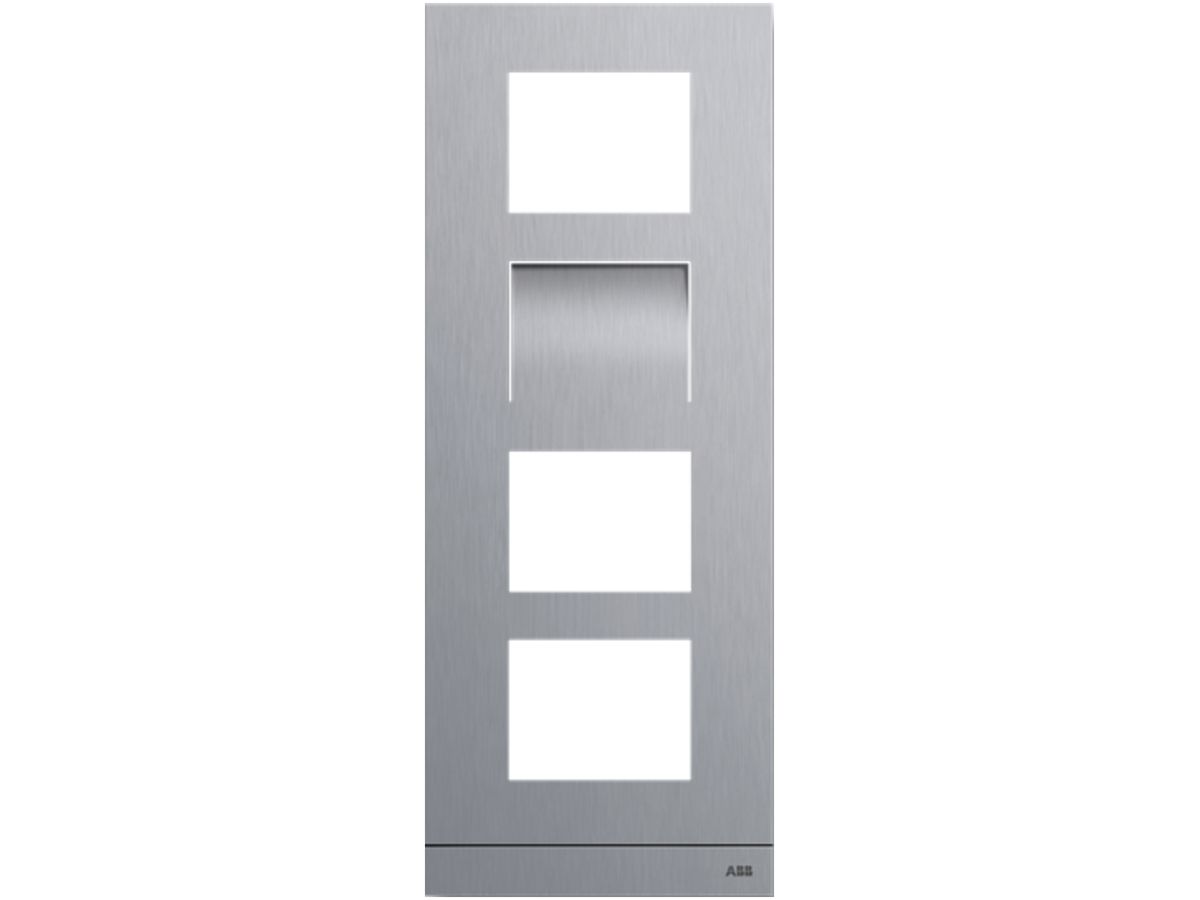 Abdeckrahmen Video ABB-Welcome, für 1/4 (4 Module), Ed-St gebürstet