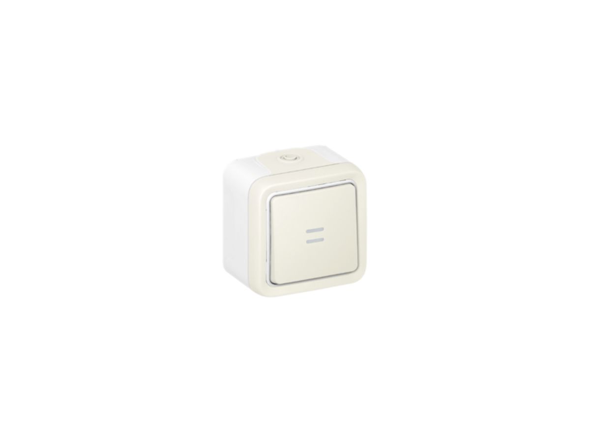 AP-Leuchtwippschalter PLEXO 3/1L weiss Kontroll