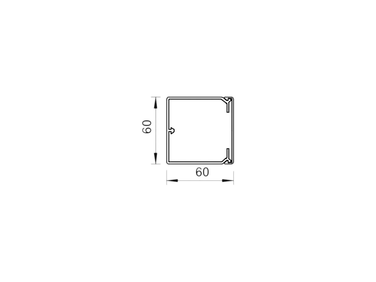 Installationskanal Bettermann WDK 60×60×2000mm reinweiss