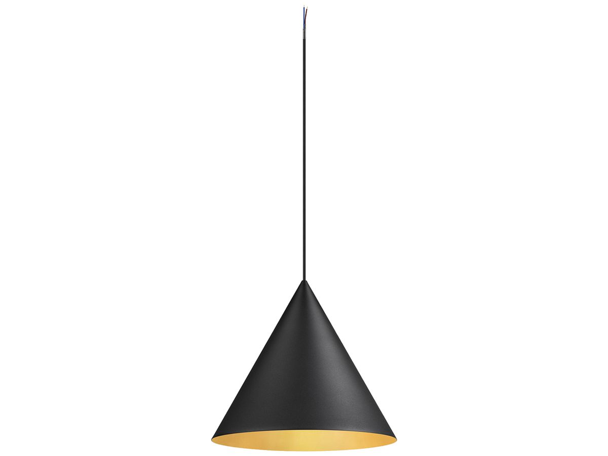 Pendelleuchte SLV MAGICO 38 E27 1×10W DIM Ø380mm schwarz/gold