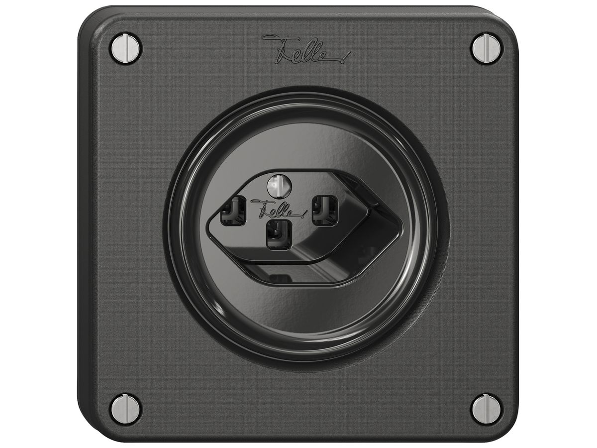 Steckdose NEVO SNAPFIX® 1×T23 16A 250V 87×87×32mm IP21 sz